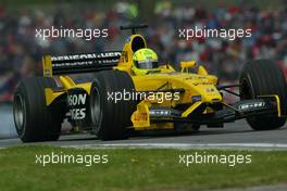 19.04.2003 Imola, San Marino, SM, Formel1, Samstag, Qualifying, Ralph Fireman (GB, 12), Jordan Ford, EJ13, auf der Strecke (Track) - (Imola, Autodromo Enzo e Dino Ferrari, 4,933 km - Grand Prix of San Marino 2003, Formel 1, F1)  - Weitere Bilder auf www.xpb.cc, eMail: info@xpb.cc - Belegexemplare senden. Abdruck ist honorarpflichtig. c Copyrightnachweis: xpb.cc