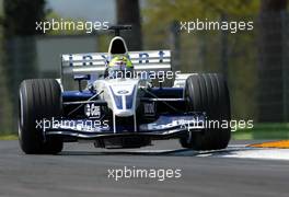 19.04.2003 Imola, San Marino, SM, Formel1, Samstag, Ralf Schumacher (D, 04), BMW WilliamsF1 Team, FW25, auf der Strecke (Track) - (Imola, Autodromo Enzo e Dino Ferrari, 4,933 km - Grand Prix of San Marino 2003, Formel 1, F1)  - Weitere Bilder auf www.xpb.cc, eMail: info@xpb.cc - Belegexemplare senden. Abdruck ist honorarpflichtig. c Copyrightnachweis: xpb.cc