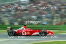 20.04.2003 Imola, San Marino, SM, Formel1, Sonntag (Ostern), Rennen, Michael Schumacher (D, 01), Scuderia Ferrari Marlboro, F2002, auf der Strecke (Track) - (Imola, Autodromo Enzo e Dino Ferrari, 4,933 km - Grand Prix of San Marino 2003, Formel 1, F1)  - Weitere Bilder auf www.xpb.cc, eMail: info@xpb.cc - Belegexemplare senden. Abdruck ist honorarpflichtig. c Copyrightnachweis: xpb.cc