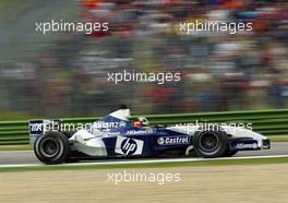 20.04.2003 Imola, San Marino, SM, Formel1, Sonntag (Ostern), Rennen, Ralf Schumacher (D, 04), BMW WilliamsF1 Team, FW25, auf der Strecke (Track) - (Imola, Autodromo Enzo e Dino Ferrari, 4,933 km - Grand Prix of San Marino 2003, Formel 1, F1)  - Weitere Bilder auf www.xpb.cc, eMail: info@xpb.cc - Belegexemplare senden. Abdruck ist honorarpflichtig. c Copyrightnachweis: xpb.cc