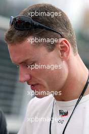 20.04.2003 Imola, San Marino, SM, Formel1, Sonntag (Ostern), David Coulthard (GB, 05), West McLaren Mercedes, MP4-17D, auf der Strecke (Track), Portrait - (Imola, Autodromo Enzo e Dino Ferrari, 4,933 km - Grand Prix of San Marino 2003, Formel 1, F1)  - Weitere Bilder auf www.xpb.cc, eMail: info@xpb.cc - Belegexemplare senden. Abdruck ist honorarpflichtig. c Copyrightnachweis: xpb.cc