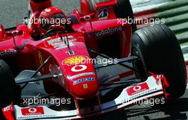 12.09.2003 Monza, Italien, F1 in Monza, Freitag, Michael Schumacher (D, 01), Scuderia Ferrari Marlboro, F2003-GA, auf der Strecke (Track) - Formel 1 Grand Prix (GP) von Italien 2003 (Autodromo Nazionale Monza, Italy) - Weitere Bilder auf www.xpb.cc, eMail: info@xpb.cc - Belegexemplare senden. Abdruck ist honorarpflichtig. c Copyrightnachweis: xpb.cc