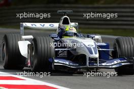 12.09.2003 Monza, Italien, F1 in Monza, Freitag, Ralf Schumacher (D, 04), BMW WilliamsF1 Team, FW25, auf der Strecke (Track) - Formel 1 Grand Prix (GP) von Italien 2003 (Autodromo Nazionale Monza, Italy) - Weitere Bilder auf www.xpb.cc, eMail: info@xpb.cc - Belegexemplare senden. Abdruck ist honorarpflichtig. c Copyrightnachweis: xpb.cc