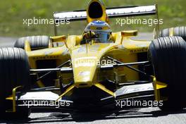 12.09.2003 Monza, Italien, F1 in Monza, Freitag, Giancarlo Fisichella (I, 11), Jordan Ford, EJ13, auf der Strecke (Track) - Formel 1 Grand Prix (GP) von Italien 2003 (Autodromo Nazionale Monza, Italy) - Weitere Bilder auf www.xpb.cc, eMail: info@xpb.cc - Belegexemplare senden. Abdruck ist honorarpflichtig. c Copyrightnachweis: xpb.cc