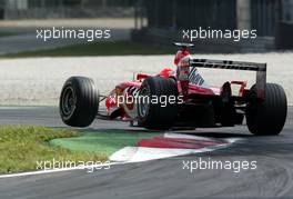 14.09.2003 Monza, Italien, F1 in Monza, Sonntag, Rennen, Michael Schumacher (D, 01), Scuderia Ferrari Marlboro, F2003-GA, auf der Strecke (Track) - Formel 1 Grand Prix (GP) von Italien 2003 (Autodromo Nazionale Monza, Italy) - Weitere Bilder auf www.xpb.cc, eMail: info@xpb.cc - Belegexemplare senden. Abdruck ist honorarpflichtig. c Copyrightnachweis: photo4 / xpb.cc - LEGAL NOTICE: THIS PICTURE IS NOT FOR ITALY PRINT USE, KEINE PRINT BILDNUTZUNG IN ITALIEN!