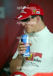 29.05.2003 Monte Carlo, Monaco, 29.05.2003, F1 in Monaco, Donnerstag, Michael Schumacher (D, 01), Scuderia Ferrari Marlboro, Portrait in der Box - 61ter Formel 1 Grand Prix (GP) von Monaco 2003, Monte Carlo, Fürstentum Monaco - Weitere Bilder auf www.xpb.cc, eMail: info@xpb.cc - Belegexemplare senden. Abdruck ist honorarpflichtig. c Copyrightnachweis: xpb.cc