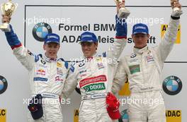 27.04.2003 Hockenheim, Deutschland, Podium, From left to right: Salvatore Gangarossa (ITA), KUG / DEWALT Racing (2nd), Maximilian Götz (GER), Mücke Motorsport (1st) and Robert Kath (GER), ADAC Sachsen e.V. (3rd) - Formel BMW ADAC Meisterschaft 2003 in Hockenheim, Grand-Prix-Kurs des Hockenheimring Baden-Württemberg (Formel BMW ADAC Meisterschaft)  - Weitere Bilder auf www.xpb.cc, eMail: info@xpb.cc - Belegexemplare senden. c Copyright: Kennzeichnung mit: Miltenburg / xpb.cc