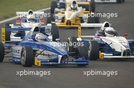 11.05.2003 Adria, Italien, Christian Paar (AUT), Josef Kaufmann Racing and René Rast (GER), KUG / DEWALT Racing fight for position - Formel BMW ADAC Meisterschaft 2003 in Adria, Adria International Raceway (Formel BMW ADAC Meisterschaft)  - Weitere Bilder auf www.xpb.cc, eMail: info@xpb.cc - Belegexemplare senden. c Copyright: Kennzeichnung mit: Miltenburg / xpb.cc