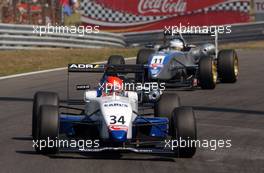 10.08.2003 Zandvoort, Die Niederlande, Joao Paulo de Oliviera (BRA), Alan Docking Racing, Dallara F302/3 Honda-Mugen, in front of Ronnie Bremer (DNK), Carlin Motorsport, Dallara F302/3 Honda-Mugen - Marlboro Masters of Formula 3 (2003) in Zandvoort, Circuit Park Zandvoort (Formel 3)  - Weitere Bilder auf www.xpb.cc, eMail: info@xpb.cc - Belegexemplare senden. c Copyright: Kennzeichnung mit: Miltenburg / xpb.cc