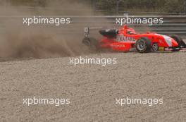 09.08.2003 Zandvoort, Die Niederlande, Sakon Yamamoto (JPN), Superfund TME, Dallara F303 Toyota-Toms, going off-track - Marlboro Masters of Formula 3 (2003) in Zandvoort, Circuit Park Zandvoort (Formel 3)  - Weitere Bilder auf www.xpb.cc, eMail: info@xpb.cc - Belegexemplare senden. c Copyright: Kennzeichnung mit: Miltenburg / xpb.cc