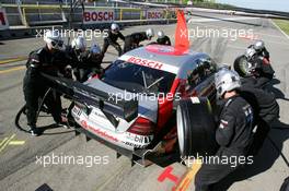 17.09.2004 Brno, Czech Republic,  DTM, Friday, Pitstop practice of Bernd Schneider (GER), Vodafone AMG-Mercedes, AMG-Mercedes C-Klasse - DTM Season 2004 at Automotodrom Brno, Czech Republic (Deutsche Tourenwagen Masters)