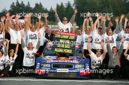 19.09.2004 Brno, Czech Republic,  DTM, Sunday, Audi group picture with new 2004 DTM champion Mattias Ekström (SWE), Audi Sport Team Abt, Audi A4 DTM - DTM Season 2004 at Automotodrom Brno, Czech Republic (Deutsche Tourenwagen Masters)