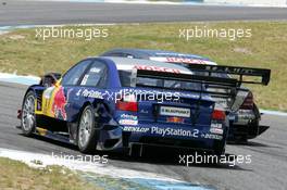 02.05.2004 Estoril, Portugal,  DTM, Sunday, Mattias Ekström (SWE), Audi Sport Team Abt, Audi A4 DTM, pushing hard to overtake Christijan Albers (NED), DaimlerChrysler Bank AMG-Mercedes, AMG-Mercedes C-Klasse - DTM Season 2004 at Circuito do Estoril (Deutsche Tourenwagen Masters, Portugal)