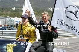 02.05.2004 Estoril, Portugal,  DTM, Sunday, Driver parade, with Bernd Mayländer (GER), CLK AMG-Mercedes, Portrait - DTM Season 2004 at Circuito do Estoril (Deutsche Tourenwagen Masters, Portugal)