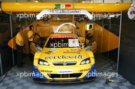 04.06.2004 Klettwitz, Germany,  DTM, Friday, Pitbox of Jeroen Bleekemolen (NED), OPC Euroteam, Opel Astra V8 Coupé - DTM Season 2004 at Lausitzring (Deutsche Tourenwagen Masters)