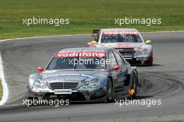 06.06.2004 Klettwitz, Germany,  DTM, Sunday, Christijan Albers (NED), DaimlerChrysler Bank AMG-Mercedes, AMG-Mercedes C-Klasse, in front of Bernd Schneider (GER), Vodafone AMG-Mercedes, AMG-Mercedes C-Klasse - DTM Season 2004 at Lausitzring (Deutsche Tourenwagen Masters)