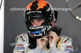 06.06.2004 Klettwitz, Germany,  DTM, Sunday, Christijan Albers (NED), DaimlerChrysler Bank AMG-Mercedes, with a special helmet to support the Dutch  National soccer team, with the text: Rember 1988, Go Holland - DTM Season 2004 at Lausitzring (Deutsche Tourenwagen Masters)