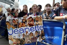 06.06.2004 Klettwitz, Germany,  DTM, Saturday, Show for the fans, Jeanette Biedermann (Singer) - DTM Season 2004 at Lausitzring (Deutsche Tourenwagen Masters)