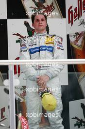 06.06.2004 Klettwitz, Germany,  DTM, Sunday, Podium, Christijan Albers (NED), DaimlerChrysler Bank AMG-Mercedes, Portrait (3rd) was a bit dissapointed to have not made into 2nd place - DTM Season 2004 at Lausitzring (Deutsche Tourenwagen Masters)