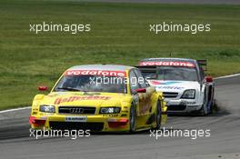 06.06.2004 Klettwitz, Germany,  DTM, Sunday, Christian Abt (GER), Audi Sport Team Abt Sportsline, Audi A4 DTM, in front of Peter Dumbreck (GBR), OPC Team Phoenix, Opel Vectra GTS V8 - DTM Season 2004 at Lausitzring (Deutsche Tourenwagen Masters)