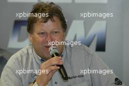 18.04.2004 Hockenheim, Germany, DTM, Sunday, Press Conference, Norbert Haug, GER, Mercedes, Motorsport chief, Portrait -  DTM Season 2004 at Hockenheimring Baden-Württemberg (Deutsche Tourenwagen Masters, Deutschland)