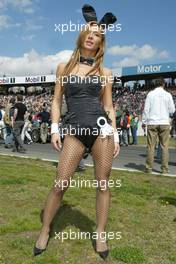 18.04.2004 Hockenheim, Germany, DTM, Sunday, Playboy Girls, Elena (broun Hair, 25Y) -  DTM Season 2004 at Hockenheimring Baden-Württemberg (Deutsche Tourenwagen Masters, Deutschland)
