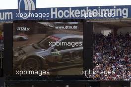 18.04.2004 Hockenheim, Germany, DTM, Sunday, Jean Alesi (FRA), AMG-Mercedes, AMG-Mercedes C-Klasse, on the TV Screen when he drove in his Box -  DTM Season 2004 at Hockenheimring Baden-Württemberg (Deutsche Tourenwagen Masters, Deutschland)