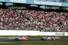 03.10.2004 Hockenheim, Germany,  DTM, Sunday, Bernd Schneider (GER), Vodafone AMG-Mercedes, AMG-Mercedes C-Klasse and Mattias Ekström (SWE), Audi Sport Team Abt, Audi A4 DTM - DTM Season 2004 at Hockenheimring Baden-Württemberg (Deutsche Tourenwagen Masters)