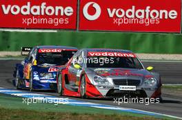 03.10.2004 Hockenheim, Germany,  DTM, Sunday, Bernd Schneider (GER), Vodafone AMG-Mercedes, AMG-Mercedes C-Klasse, in front of Martin Tomczyk (GER), Audi Sport Team Abt, Audi A4 DTM - DTM Season 2004 at Hockenheimring Baden-Württemberg (Deutsche Tourenwagen Masters)