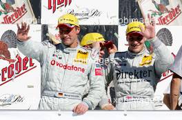 03.10.2004 Hockenheim, Germany,  DTM, Sunday, Podium, Bernd Schneider (GER), Vodafone AMG-Mercedes, Portrait (1st, left) and Gary Paffett (GBR), C-Klasse AMG-Mercedes, Portrait (3rd, right) - DTM Season 2004 at Hockenheimring Baden-Württemberg (Deutsche Tourenwagen Masters)