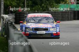 25.06.2004 Nürnberg, Germany,  DTM, Friday, Mattias Ekström (SWE), Audi Sport Team Abt, Audi A4 DTM, close to the armco barrier - DTM Season 2004 at Norisring (Deutsche Tourenwagen Masters)