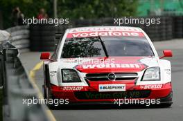 25.06.2004 Nürnberg, Germany,  DTM, Friday, Timo Scheider (GER), OPC Team Holzer, Opel Vectra GTS V8, close ot the armco barrier - DTM Season 2004 at Norisring (Deutsche Tourenwagen Masters)