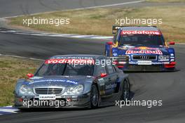 08.08.2004 Oschersleben, Germany,  DTM, Sunday, Christijan Albers (NED), DaimlerChrysler Bank AMG-Mercedes, AMG-Mercedes C-Klasse, in front of Mattias Ekström (SWE), Audi Sport Team Abt, Audi A4 DTM - DTM Season 2004 at Motopark Oschersleben (Deutsche Tourenwagen Masters)