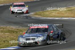 08.08.2004 Oschersleben, Germany,  DTM, Sunday, Christijan Albers (NED), DaimlerChrysler Bank AMG-Mercedes, AMG-Mercedes C-Klasse, in front of Bernd Schneider (GER), Vodafone AMG-Mercedes, AMG-Mercedes C-Klasse - DTM Season 2004 at Motopark Oschersleben (Deutsche Tourenwagen Masters)