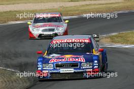 08.08.2004 Oschersleben, Germany,  DTM, Sunday, Mattias Ekström (SWE), Audi Sport Team Abt, Audi A4 DTM, in front of Bernd Schneider (GER), Vodafone AMG-Mercedes, AMG-Mercedes C-Klasse - DTM Season 2004 at Motopark Oschersleben (Deutsche Tourenwagen Masters)