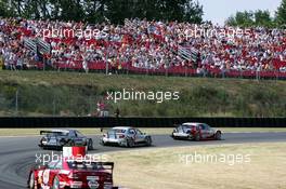 08.08.2004 Oschersleben, Germany,  DTM, Sunday, Bernd Schneider (GER), Vodafone AMG-Mercedes, AMG-Mercedes C-Klasse, in front of Frank Biela (GER), Audi Sport Infineon Team Joest, Audi A4 DTM and Christijan Albers (NED), DaimlerChrysler Bank AMG-Mercedes, AMG-Mercedes C-Klasse - DTM Season 2004 at Motopark Oschersleben (Deutsche Tourenwagen Masters)