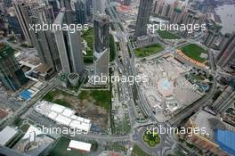 15.07.2004 Shanghai, China,  DTM, Thursday, Arial view of the street of the circuit - DTM Season 2004 at Pu Dong Street Circuit Shanghai (Deutsche Tourenwagen Masters)