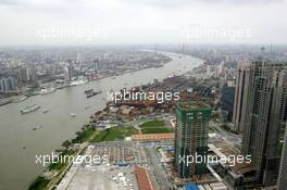 15.07.2004 Shanghai, China,  DTM, Thursday, Arial view of the city of Shanghai - DTM Season 2004 at Pu Dong Street Circuit Shanghai (Deutsche Tourenwagen Masters)