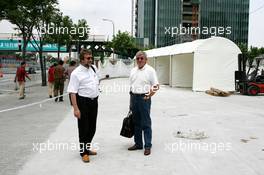 15.07.2004 Shanghai, China,  DTM, Thursday, /Roland Bruynseraede (BEL), Race Director DTM, arrives at the circuit - DTM Season 2004 at Pu Dong Street Circuit Shanghai (Deutsche Tourenwagen Masters)