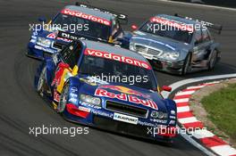 05.09.2004 Zandvoort, The Netherlands,  DTM, Sunday, Mattias Ekström (SWE), Audi Sport Team Abt, Audi A4 DTM, leading the in front of Martin Tomczyk (GER), Audi Sport Team Abt, Audi A4 DTM and Christijan Albers (NED), DaimlerChrysler Bank AMG-Mercedes, AMG-Mercedes C-Klasse, after the restart - DTM Season 2004 at Circuit Park Zandvoort (Deutsche Tourenwagen Masters)