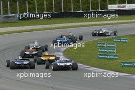 02.05.2004 Brno, Czech Republic, Sunday, April, The start of the race - SUPERFUND EURO 3000 Championship, CZE - SUPERFUND COPYRIGHT FREE editorial use only