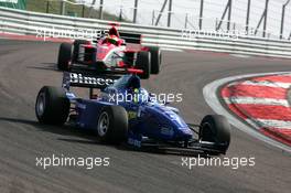 10.09.2004 Dijon, France, Friday 10 September 2004, Fabrizio Del Monte, ITA, GP Racing, track, action, and Alex Lloyd, GBR, John Village Automotive, track, action - SUPERFUND EURO 3000 Championship Rd 7, Circuit Dijon-Prenois, France, FRA - SUPERFUND COPYRIGHT FREE editorial use only