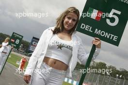 29.08.2004 Donington, England, Sunday 29 August 2004, Grid Girl - SUPERFUND EURO 3000 Championship Rd 6, Donington Park, England, GBR - SUPERFUND COPYRIGHT FREE editorial use only
