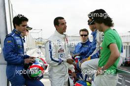 28.05.2004 Estoril, Portugal, Friday 28 May 2004, Drivers get together after the driver briefing - SUPERFUND EURO 3000 Championship Rd 2, Estoril, Portugal, PRT - SUPERFUND COPYRIGHT FREE editorial use only