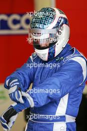 29.05.2004 Estoril, Portugal, Saturday 29 May 2004, Rafael Sarandeses, ESP, Power Tech, preparing to go out for the free practice - SUPERFUND EURO 3000 Championship Rd 2, Estoril, Portugal, PRT - SUPERFUND COPYRIGHT FREE editorial use only