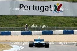 30.05.2004 Estoril, Portugal, Sunday 30 May 2004, The rear wing of Bernard Auinger, AUT,  Euronova, is what all drivers saw for the major part of the race as he lead most of the race in Estoril, Portugal, until he was faced with brake problems - SUPERFUND EURO 3000 Championship Rd 2, Estoril, Portugal, PRT - SUPERFUND COPYRIGHT FREE editorial use only