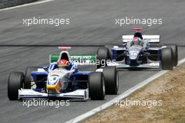 30.05.2004 Estoril, Portugal, Sunday 30 May 2004, Norbert Siedler, AUT, ADM Motorsport, in front of Giacomo Ricci, ITA, Power Tech, track, action - SUPERFUND EURO 3000 Championship Rd 2, Estoril, Portugal, PRT - SUPERFUND COPYRIGHT FREE editorial use only