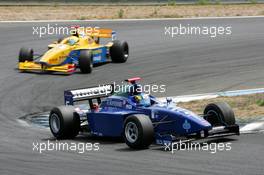 30.05.2004 Estoril, Portugal, Sunday 30 May 2004, Fabrizio Del Monte, ITA, GP Racing, track, action, leading for Nicky Pastorelli, NED, Draco Racing Jr. Team, track, action - SUPERFUND EURO 3000 Championship Rd 2, Estoril, Portugal, PRT - SUPERFUND COPYRIGHT FREE editorial use only
