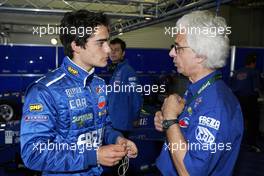 05.06.2004 Jerez, Spain, Saturday 05 June 2004, Maxime Hodencq, BEL, GP Racing talks with a team member - SUPERFUND EURO 3000 Championship Rd 3, Jerez, Spain, ESP - SUPERFUND COPYRIGHT FREE editorial use only