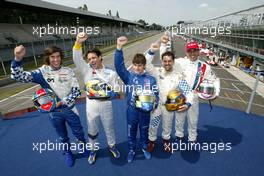 26.06.2004 Monza, Italy, Saturday 26 June 2004, All of the Italian drivers in the SUPERFUND EURO 3000 championship at their home circuit of Monza - SUPERFUND EURO 3000 Championship Rd 4, Monza, Italy, ITA - SUPERFUND COPYRIGHT FREE editorial use only